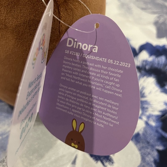 Squishmallows Easter 2024 Dinora FTM Chocolate Bunny 8” NWT - Picture 6 of 6